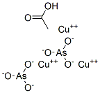 Copper acetate arsenite Struktur