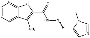 3-AMino-thieno[2,3-b]pyridine-2-carboxylic acid (3-Methyl-3H-iMidazol-4-yl-Methylene) hydrazide Struktur