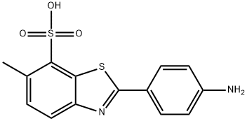 2-(4-Aminophenyl)-6-methyl-1,3-benzothiazole-7-sulfonic acid Struktur