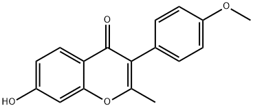 7-HYDROXY-3-(4-METHOXYPHENYL)-2-METHYL-4H-CHROMEN-4-ONE Struktur