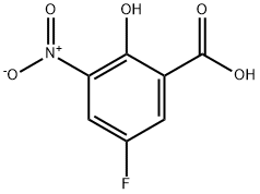 Benzoic acid, 5-fluoro-2-hydroxy-3-nitro- (9CI) Struktur