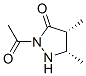 3-Pyrazolidinone, 2-acetyl-4,5-dimethyl-, cis- (9CI) Struktur