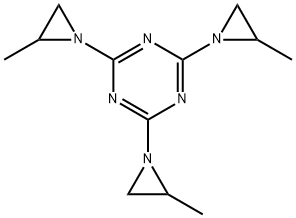 2,4,6-tris(2-methylaziridin-1-yl)-1,3,5-triazine Struktur