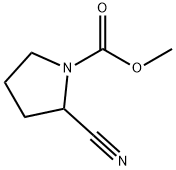 1-Pyrrolidinecarboxylicacid,2-cyano-,methylester(9CI) Struktur