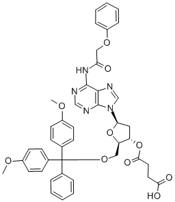 5'-O-(4,4'-DIMETHOXYTRITYL)-N6-PHENOXYACETYL-2'-DEOXYADENOSINE-3'-O-SUCCINIC ACID Struktur