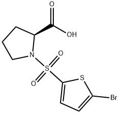 1-[(5-Bromothien-2-yl)sulphonyl]pyrrolidine-2-carboxylic acid Struktur