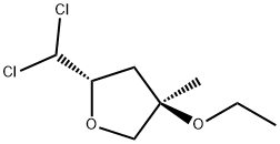 Furan, 2-(dichloromethyl)-4-ethoxytetrahydro-4-methyl-, trans- (9CI) Struktur