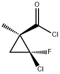 Cyclopropanecarbonyl chloride, 2-chloro-2-fluoro-1-methyl-, trans- (9CI) Struktur