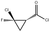 Cyclopropanecarbonyl chloride, 2-chloro-2-fluoro-, cis- (9CI) Struktur