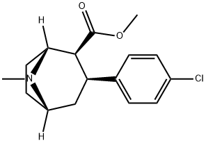 3-(4-chlorophenyl)tropane-2-carboxylic acid methyl ester Struktur