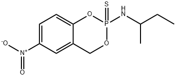 N-(1-Methylpropyl)-6-nitro-4H-1,3,2-benzodioxaphosphorin-2-amine 2-sulfide Struktur