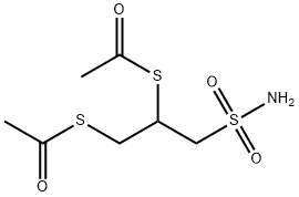 2,3-bis(acetylthio)propanesulfonamide Struktur