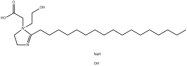 sodium 1-(carboxymethyl)-2-heptadecyl-4,5-dihydro-1-(2-hydroxyethyl)-1H-imidazolium hydroxide Struktur