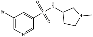 5-broMo-N-(1-Methylpyrrolidin-3-yl)pyridine-3-sulfonaMide Struktur