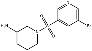 1-(5-broMopyridin-3-ylsulfonyl)piperidin-3-aMine Struktur