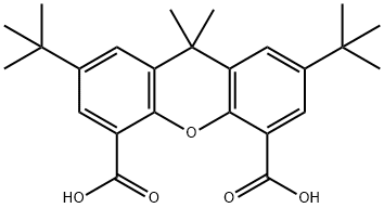 2,7-DI-TERT-BUTYL-9,9-DIMETHYL-4,5-XANTHENEDICARBOXYLIC ACID Struktur