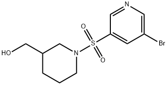 (1-(5-broMopyridin-3-ylsulfonyl)piperidin-3-yl)Methanol Struktur