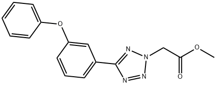 Methyl 2-[5-(3-Phenoxyphenyl)-2H-tetrazol-2-yl]acetate Struktur