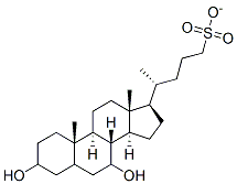 3,7-dihydroxycholane-24-sulfonate Struktur