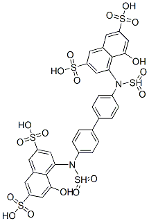 4,4'-(4,4'-biphenyldiylbis(sulfonylamino))bis(5-hydroxy-2,7-naphthalenedisulfonic acid) Struktur