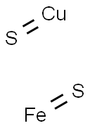 Copper(II) iron(II) disulfide Struktur