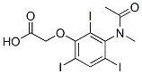 [3-(N-Methylacetylamino)-2,4,6-triiodophenoxy]acetic acid Struktur