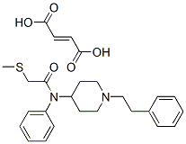 but-2-enedioic acid, 2-methylsulfanyl-N-(1-phenethyl-4-piperidyl)-N-ph enyl-acetamide Struktur