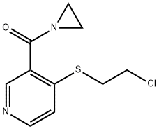 3-(1-Aziridinylcarbonyl)-4-(2-chloroethylthio)pyridine Struktur