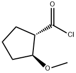 Cyclopentanecarbonyl chloride, 2-methoxy-, (1S-trans)- (9CI) Struktur