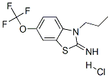 3-propyl-6-(trifluoromethoxy)benzothiazol-2-imine hydrochloride Struktur