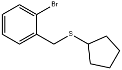 (2-Bromobenzyl)(cyclopentyl)sulfane Struktur