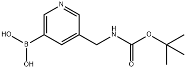 5-([tert-ButoxycarbonylaMino]Methyl)pyridine-3-boronic acid Struktur