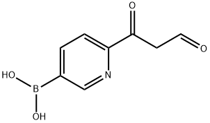 6-(3-Oxopropanoyl)pyridine-3-boronic acid Struktur