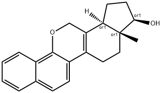 benz(3,4)-6-oxaestra-1,3,5(10),8-tetraen-17-ol Struktur