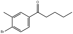 1-(4-Bromo-3-methylphenyl)pentan-1-one Struktur