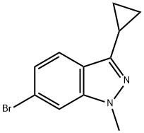 6-Bromo-3-cyclopropyl-1-methylindazole Struktur