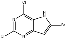 6-Bromo-2,4-dichloro-5H-pyrrolo[3,2-d]pyrimidine Struktur