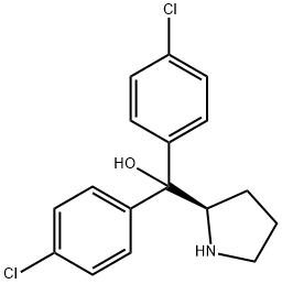 BIS(P-CHLOROPHENYL)-(2R)PYRROLIDINE METHANOL Struktur