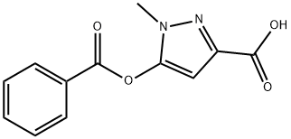 5-Benzoyloxy-1-methyl-1H-pyrazole-3-carboxylic acid Struktur