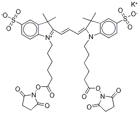 CYANINE 3 BIHEXANOIC ACID DYE, SUCCINIMIDYL ESTER, POTASSIUM SALT Struktur