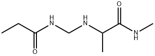 Propanamide,  N-methyl-2-[[[(1-oxopropyl)amino]methyl]amino]- Struktur