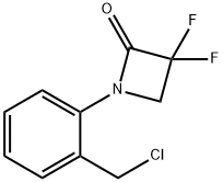 N-(2-chloromethylphenyl)-3,3-difluoroazetidin-2-one Struktur