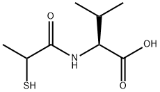 N-(2-Mercapto-1-oxopropyl)-L-valine Struktur