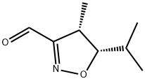 3-Isoxazolecarboxaldehyde, 4,5-dihydro-4-methyl-5-(1-methylethyl)-, cis- (9CI) Struktur