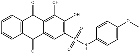 3,4-Dihydroxy-N-(4-Methoxyphenyl)-9,10-dioxo-9,10-dihydroanthracene-2-sulfonaMide Struktur