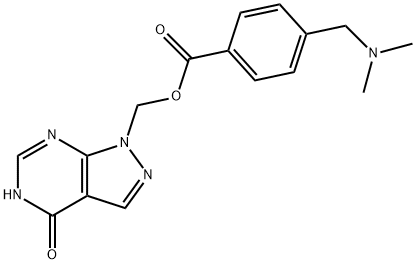 4-[(Dimethylamino)methyl]benzoic acid (4,5-dihydro-4-oxo-1H-pyrazolo[3,4-d]pyrimidine-1-yl)methyl ester Structure