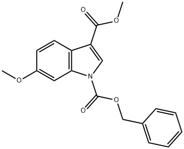 1-BENZYL-3-METHYL 6-METHOXYINDOLE-1,3-DICARBOXYLATE Struktur