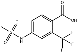 4-(MethylsulfonaMido)-2-(trifluoroMethyl)benzoic Acid Struktur