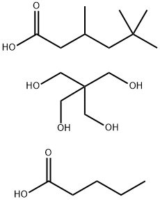 3,5,5-TRIMETHYLHEXANOIC ACID, MIXED TETRAESTERS WITH PENTAERYTHRITOL AND VALERIC ACID Struktur