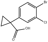 1-(4-BroMo-3-chlorophenyl)cyclopropane-1-carboxylic acid Struktur